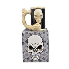 Load image into Gallery viewer, SKULL &amp; BONES Ceramic Pipe Mug Cool Trendy Gift Party Fashioncraft
