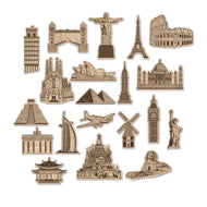 Beistle 59982 7 to 10 in. Around the World Cutouts - Pack of 12