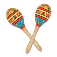 Beistle 2 Piece Mexican Fiesta Wooden Maracas Cinco De Mayo Noisemaker Party Favors Supplies, 8