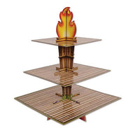 Beistle 53798 15.25 x 11.25 in. Tiki Torch Cupcake Stand - Pack of 12