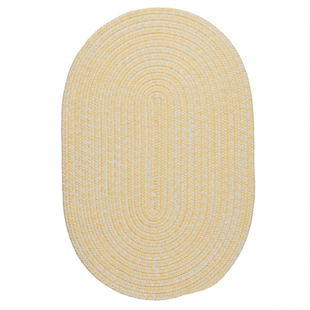 Colonial Mills  Howell Indoor/Outdoor Braided Tweed Area Rug Yellow 3X5 3' x 5' Outdoor, Indoor Oval