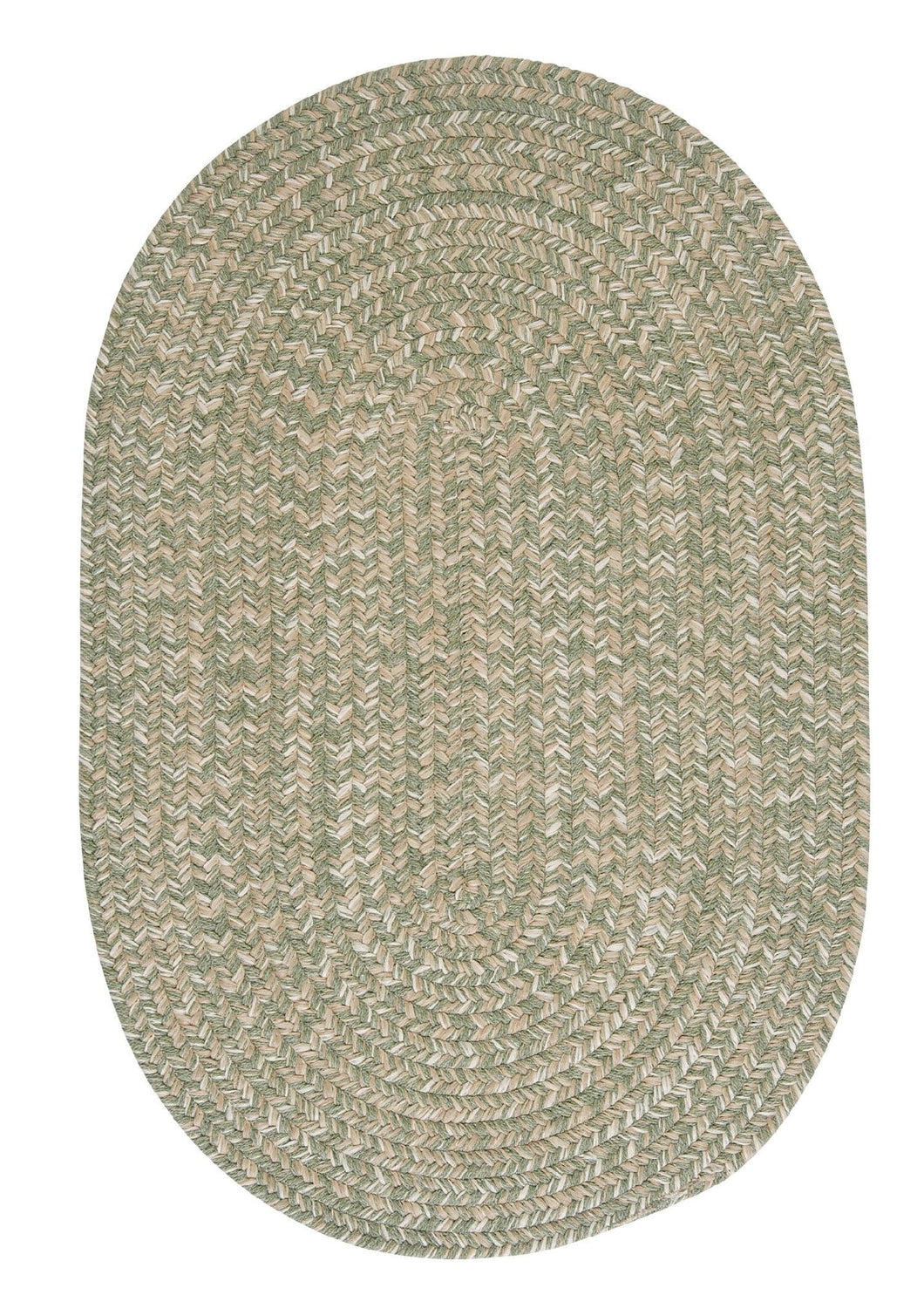 Colonial Mills Tremont Wool Blend Braided Area Rug Palm 2x3 2' x 3' Indoor Oval