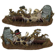 Beistle Spooky Bride and Groom Halloween Wall Scene Graveyard Party Decorations, 33.5