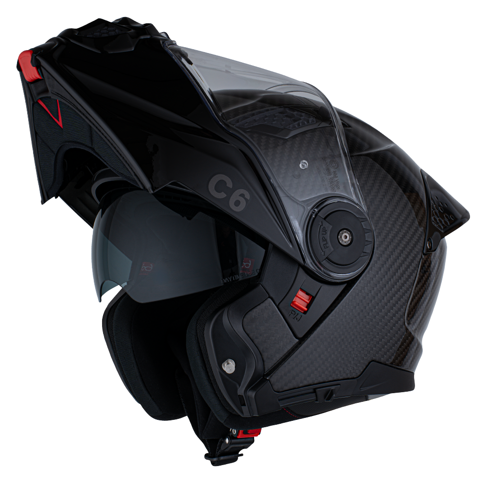 D.O.T. & ECE DAYTONA C6- GREY CARBON FIBER- 2XL