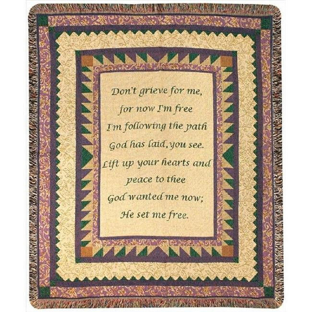 Manual Woodworkers & Weavers  50 x 60 in. Dont Grieve Tapestry Throw