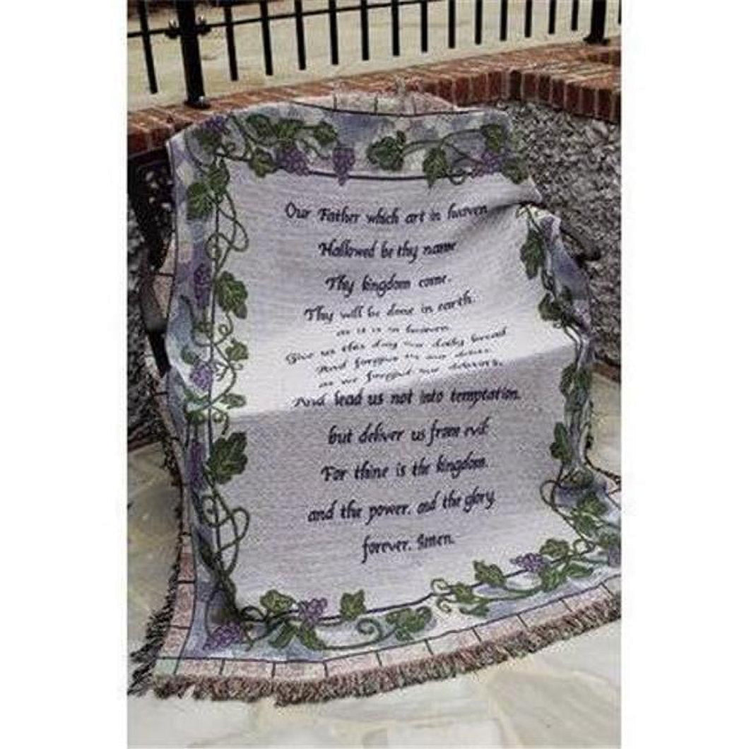 Manual Woodworkers & Weavers ATLORD 50 x 60 in. The Lords Prayer Tapestry Throw Blanket