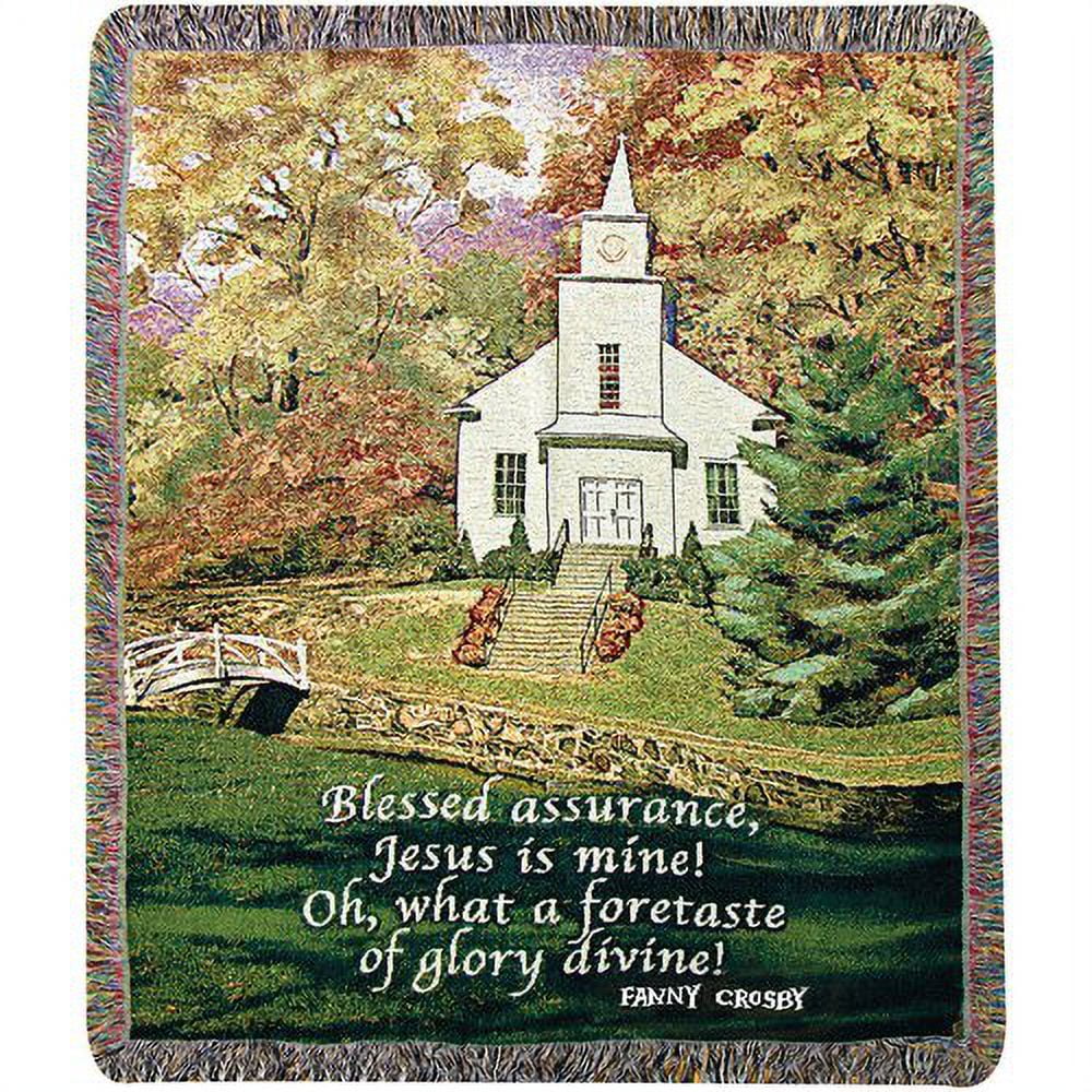 Manual Woodworkers & Weavers Hazel's Church Tapestry Cotton Throw