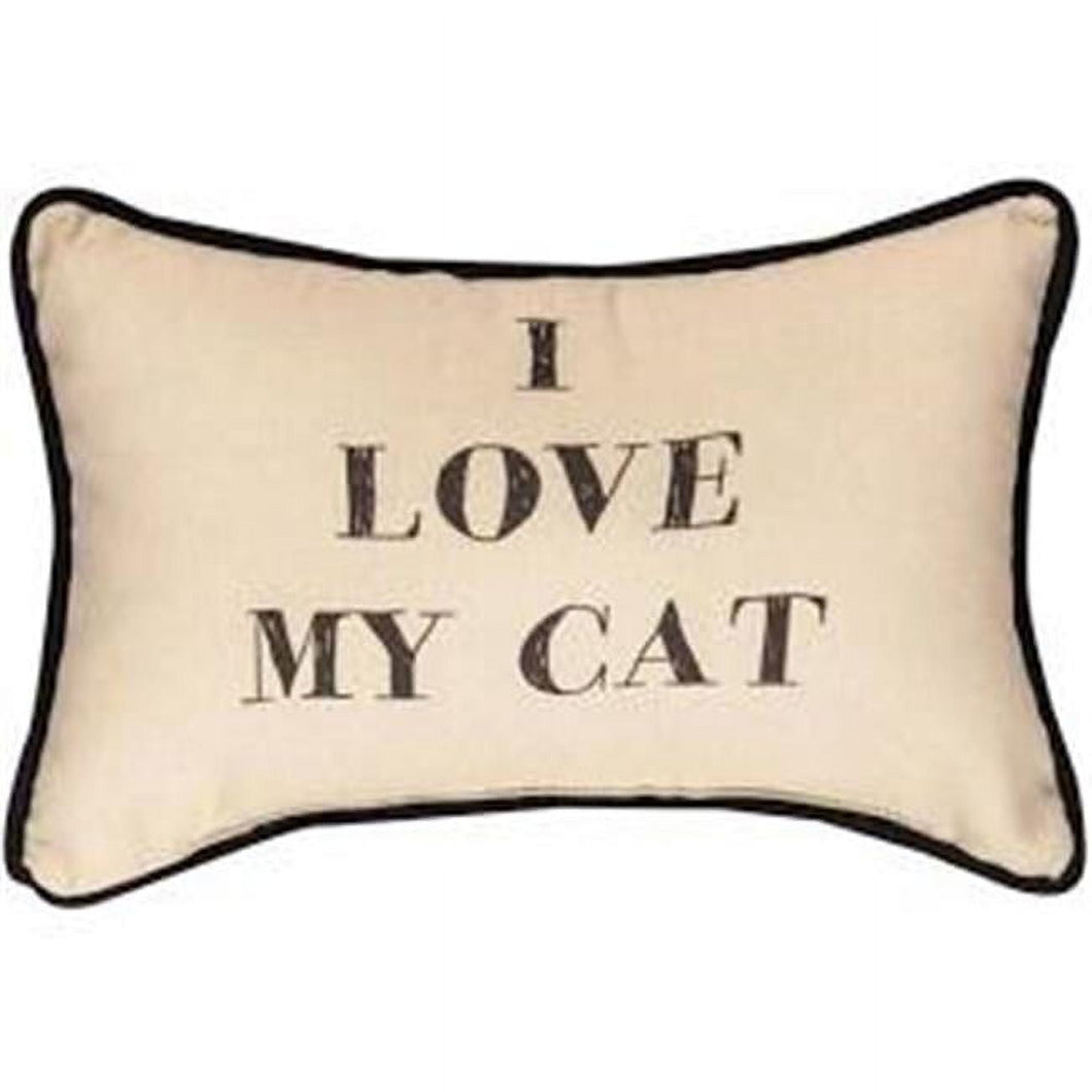 Manual Woodworkers & Weavers SWILMC 12.5 x 8.5 in. I Love My Cat Word Pillow