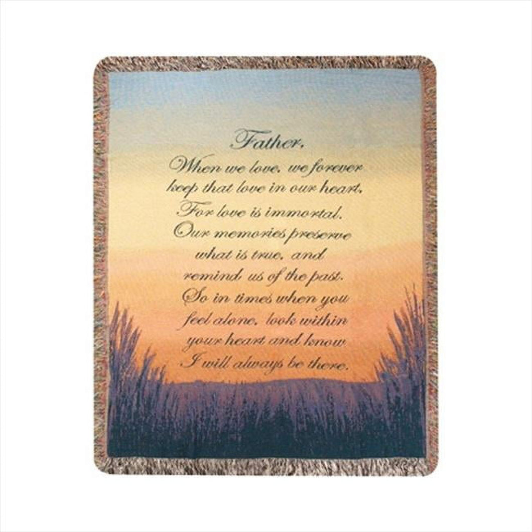 Manual Woodworkers and Weavers ATFEVRF Forever A Father Tapestry Throw Blanket Fashionable Jacquard Woven 50 X 60 in.