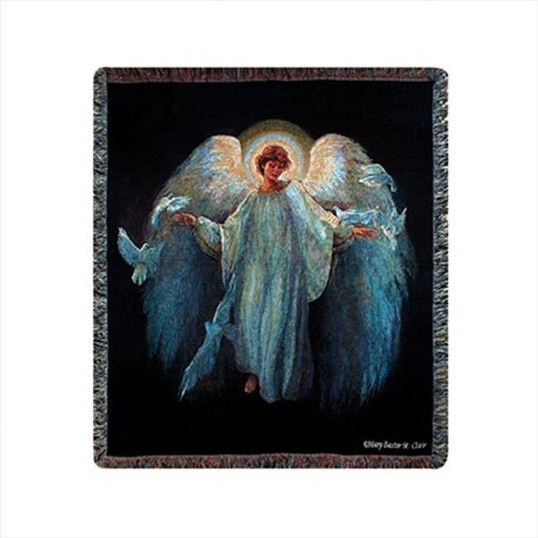 Manual Woodworkers and Weavers ATMOP Messenger Of Peace Tapestry Throw Blanket Fashionable Jacquard Woven 50 X 60 in.