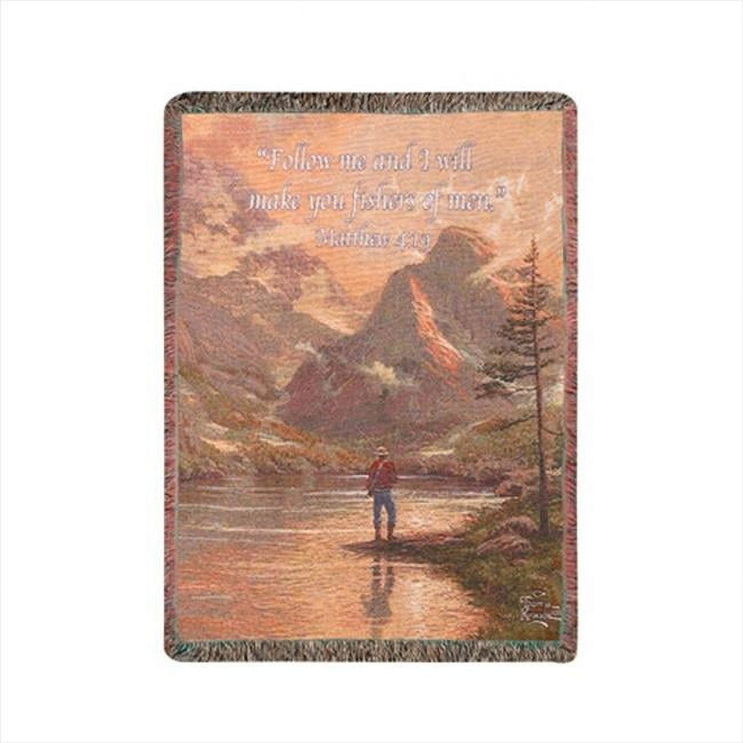 Manual Woodworkers and Weavers  Almost Heaven Tapestry Throw Blanket Fashionable Jacquard Woven 50 X 60 in.