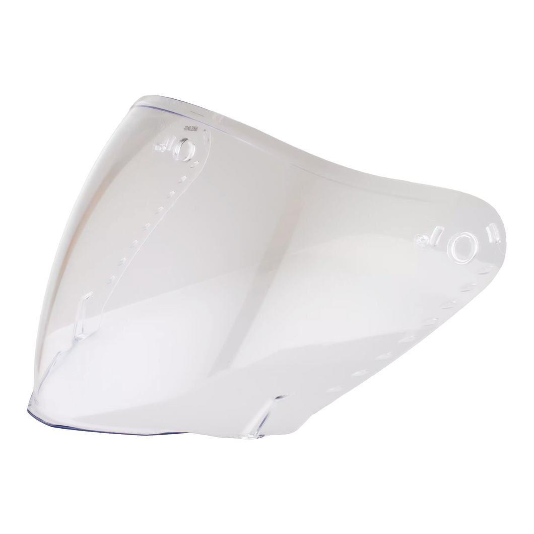 White motorcycle windshield on a white background