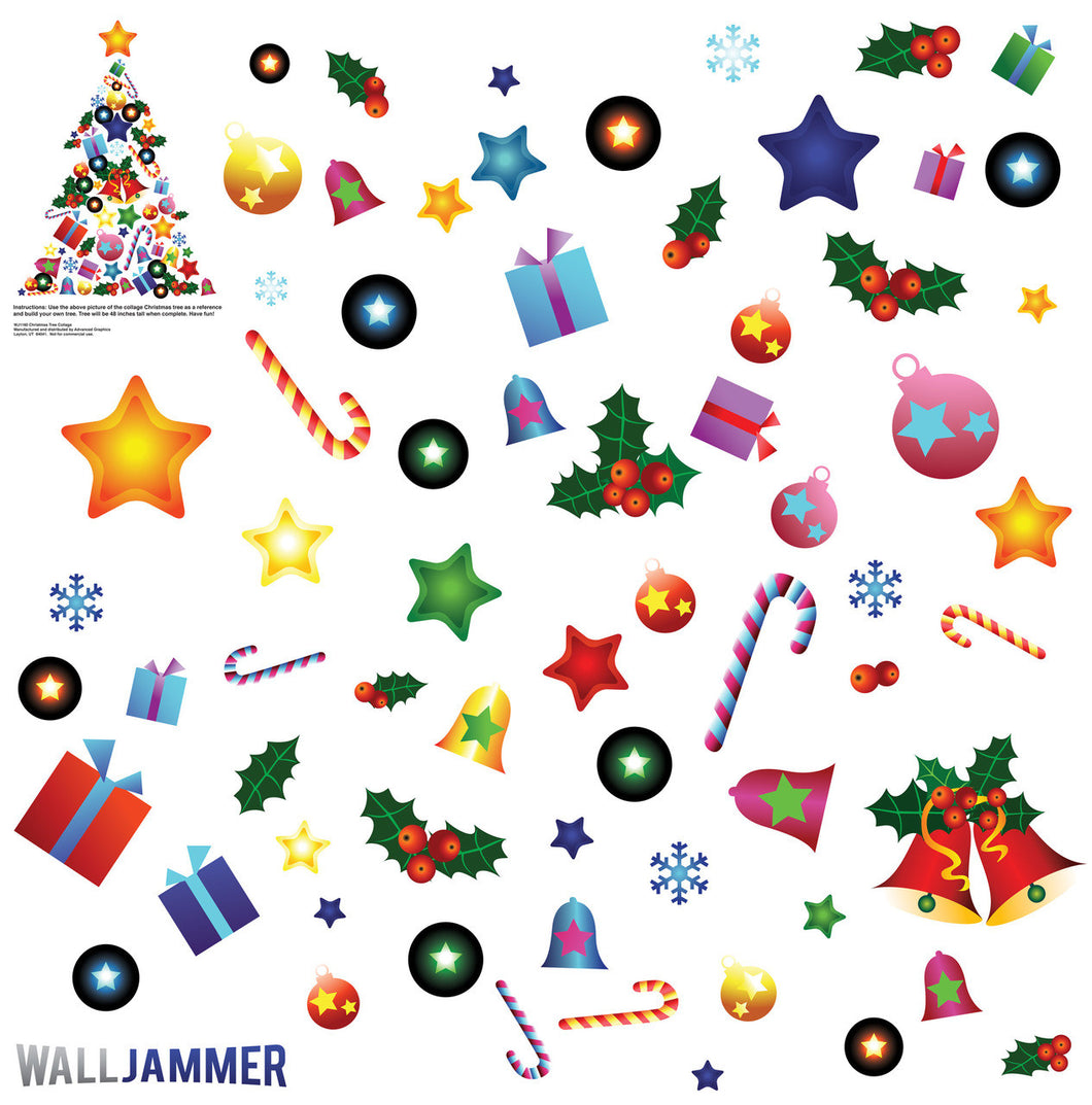 Life-size Christmas Tree Collage Wall Jammer Wall Decal