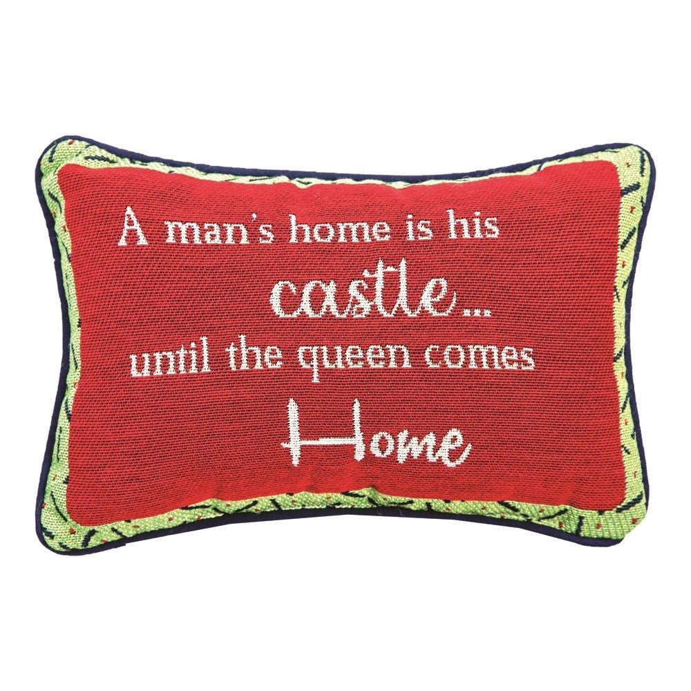 A Man's Castle Word Pillow 12.5
