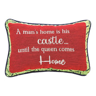 A Man's Castle Word Pillow 12.5