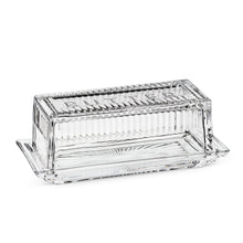 Load image into Gallery viewer, Abbott Collection Quarter Pound Butter Dish with Lid, Clear Glass (7" Long) - AT TEN Distribution
