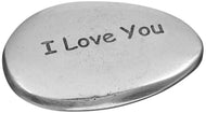 Abbott Collection Small I Love You Pebble, Silver - AT TEN Distribution