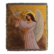 Angel With Dove Tapestry Throw 50