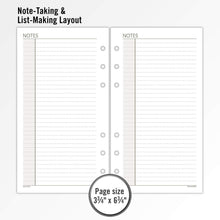 Load image into Gallery viewer, AT - A - GLANCE Day Runner Lined NotePad Pages, Refill, Loose - Leaf, Undated, for Planner, 3 - 3/4&quot; x 6 - 3/4&quot;, Size 3, 30 Sheets/Pack (033 - 3) - AT TEN Distribution
