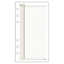 Load image into Gallery viewer, AT - A - GLANCE Day Runner Lined NotePad Pages, Refill, Loose - Leaf, Undated, for Planner, 3 - 3/4&quot; x 6 - 3/4&quot;, Size 3, 30 Sheets/Pack (033 - 3) - AT TEN Distribution
