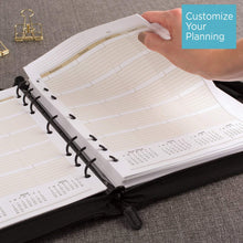 Load image into Gallery viewer, AT - A - GLANCE Faux Leather Undated Starter Set, 7 - Ring, 8 - 1/2&quot; x 11&quot;, Folio Size, Black (038 - 0240 - 05) - AT TEN Distribution
