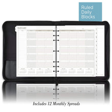 Load image into Gallery viewer, AT - A - GLANCE Faux Leather Undated Starter Set, 7 - Ring, 8 - 1/2&quot; x 11&quot;, Folio Size, Black (038 - 0240 - 05) - AT TEN Distribution
