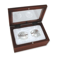 Baby's Silver First Curl & First Tooth in Rosewood Keepsake Box - AT TEN Distribution
