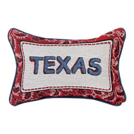Bandana Texas Word Pillow 12.5x8