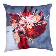 Barnyard Floral Rooster Climaweave Pillow 18