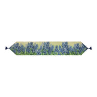 Blue Bonnets Runner with Tassel 72 inch Tapestry Runner - AT TEN Distribution