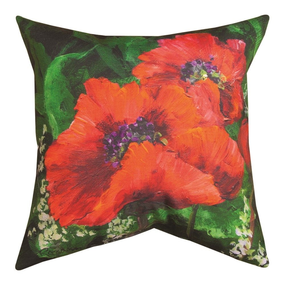 Bright Poppies Climaweave Pillow 18