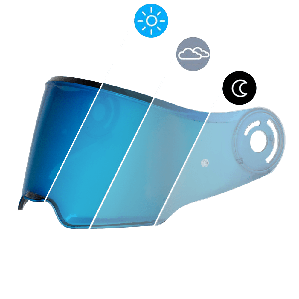 C6 SHIELD OUTER (PINLOCK 120 READY) - PHOTOCHROMIC BLUE - AT TEN Distribution