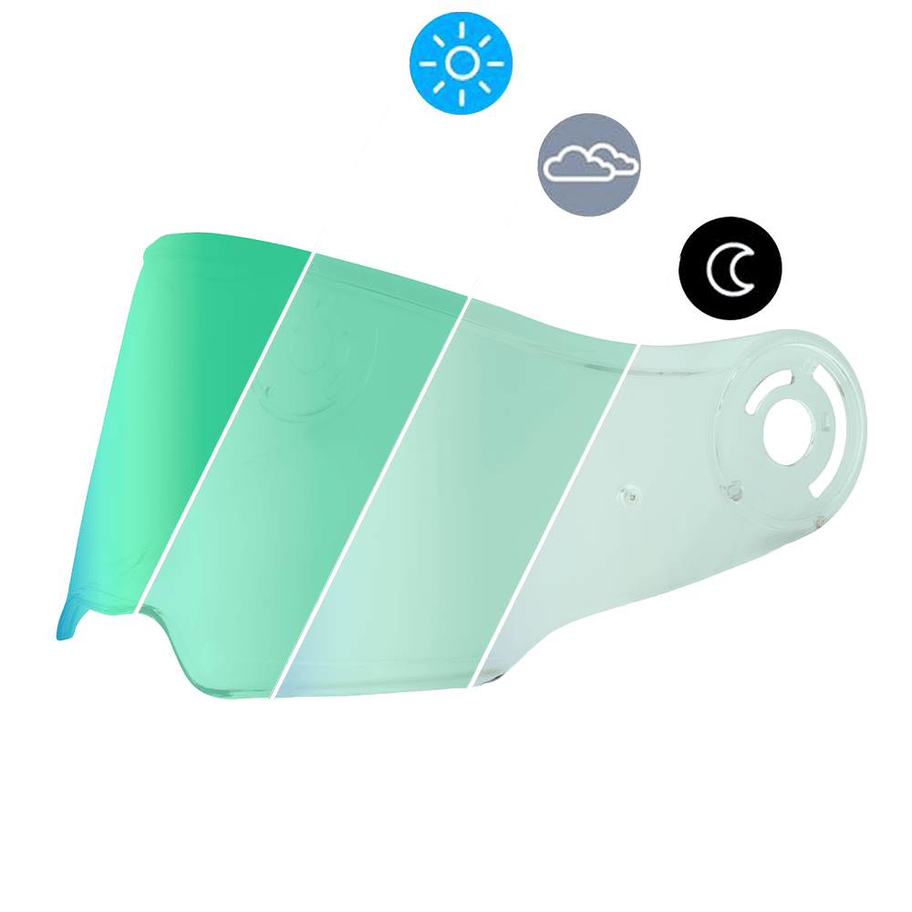 C6 SHIELD OUTER (PINLOCK 120 READY) - PHOTOCHROMIC GREEN - AT TEN Distribution