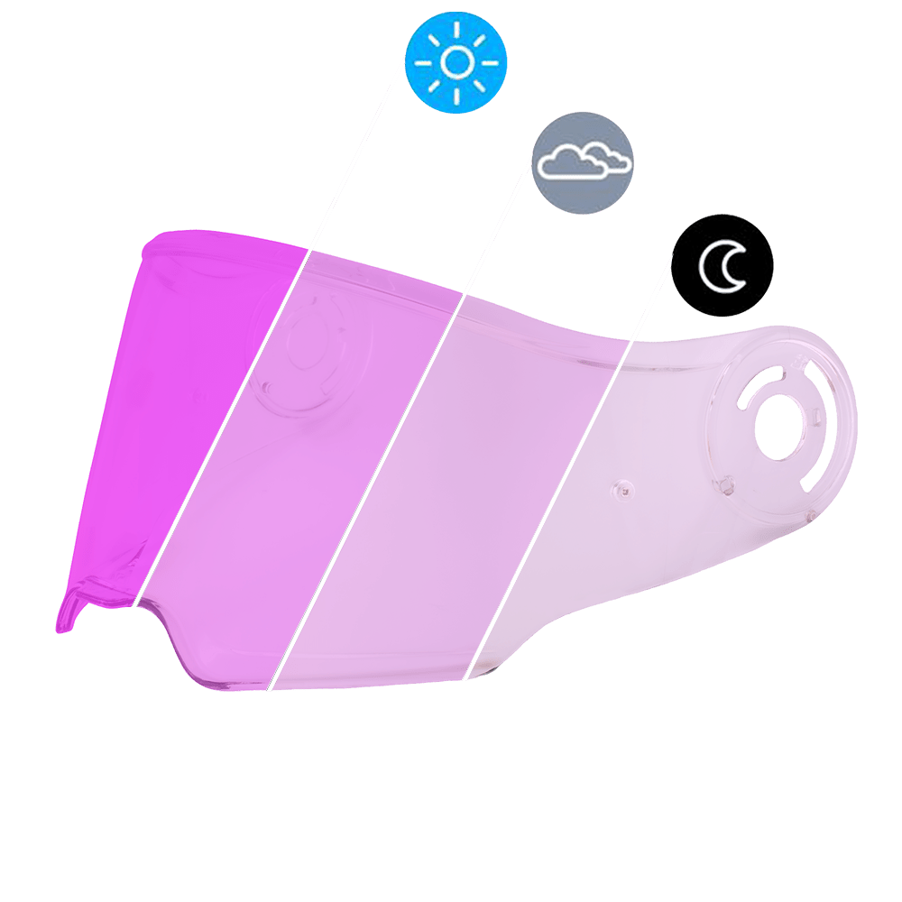 C6 SHIELD OUTER (PINLOCK 120 READY) - PHOTOCHROMIC PINK - AT TEN Distribution