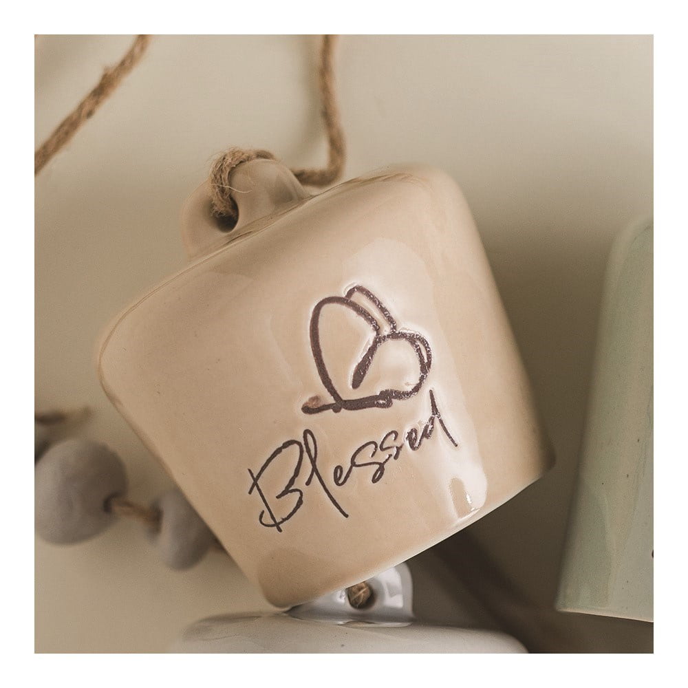 Ceramic Bell - Sand - Blessed (Small) - AT TEN Distribution