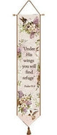 Charlotte Home Furnishings WW - 8825 - 12352 Whisper Wings With Verse Decorative Bell Pull&44; White - AT TEN Distribution