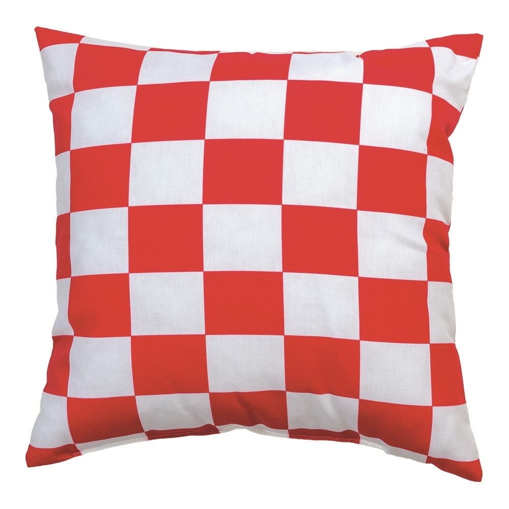 Checkerboard Red Climaweave Pillow 18