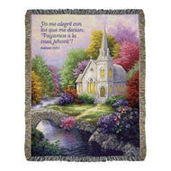 Church In Country Tapestry Throw - Spanish 50x60 Woven - AT TEN Distribution