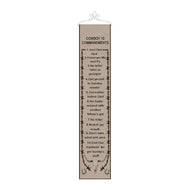 Cowboy 10 Commandments - 9X41 Woven Tapestry Bell Pull - AT TEN Distribution
