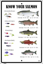 Load image into Gallery viewer, CROSSWALKS Know Your Salmon 10&quot; X 15&quot; Aluminum Sign (WS082) - AT TEN Distribution
