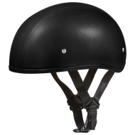 D.O.T. DAYTONA SKULL CAP W/O VISOR- LEATHER COVERED- XL