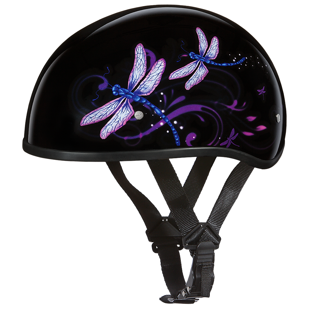 D.O.T. DAYTONA SKULL CAP- W/ DRAGONFLY- XS