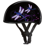 D.O.T. DAYTONA SKULL CAP- W/ DRAGONFLY- XS
