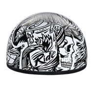 D.O.T. DAYTONA SKULL CAP- W/ LIVE FAST- L