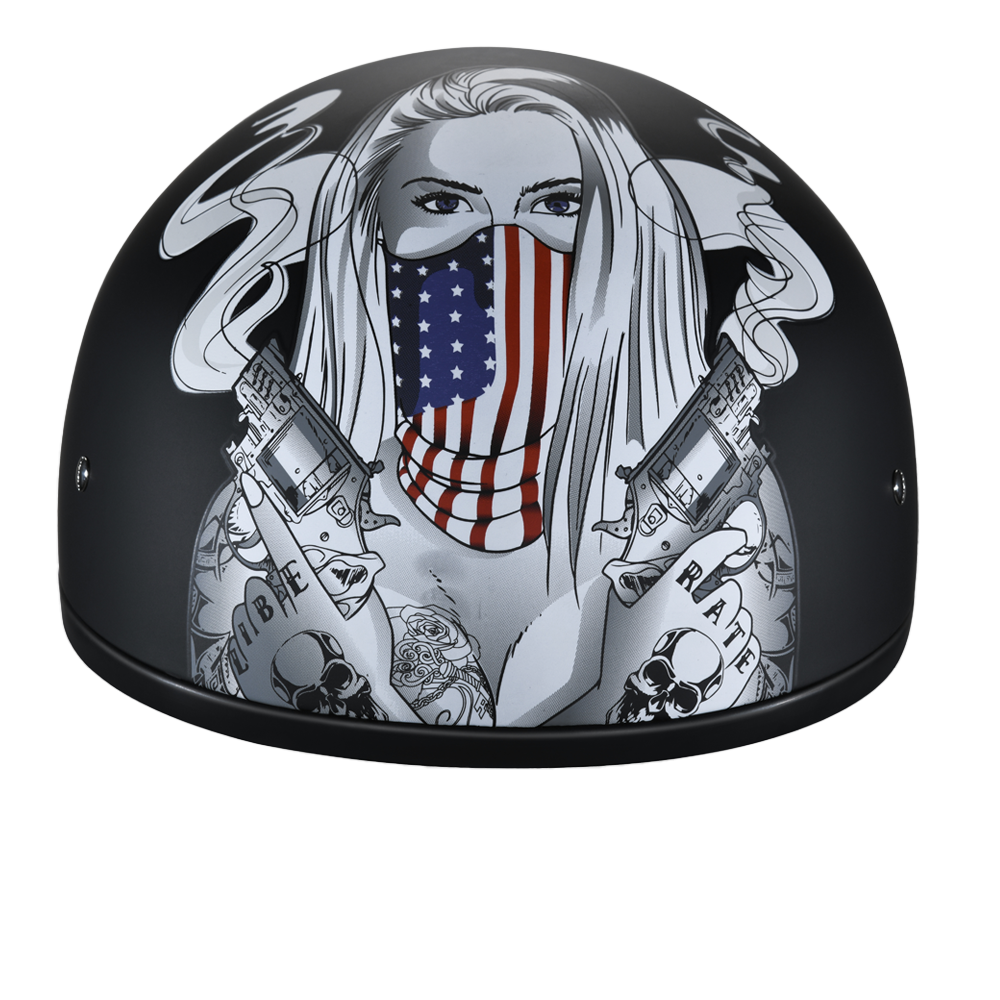 D.O.T. DAYTONA SKULL CAP- W/ MAKE 'EM PAY- 2XS