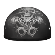 D.O.T. DAYTONA SKULL CAP- W/ PISTONS SKULL- S