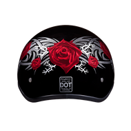 D.O.T. DAYTONA SKULL CAP- W/ ROSE- M