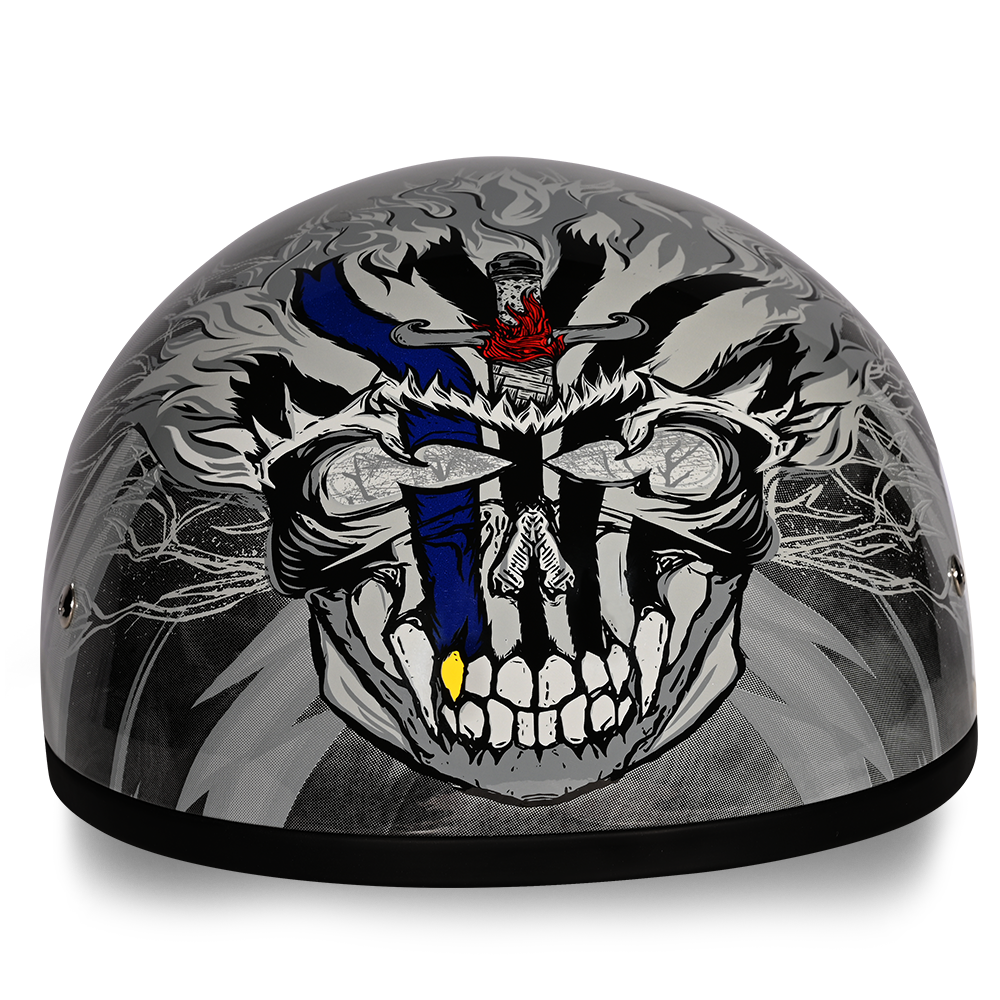 D.O.T. DAYTONA SKULL CAP- W/ THUNDER- S