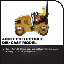 Load image into Gallery viewer, Diecast Masters 1:50 Scale Caterpillar CB - 2.7 Utility Compactor | High Line Series Cat Trucks &amp; Construction Equipment Model 85593 - AT TEN Distribution
