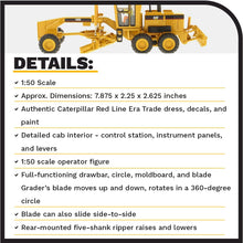 Load image into Gallery viewer, Diecast Masters 1/50th Caterpillar 140H Motor Grader 85030 - AT TEN Distribution
